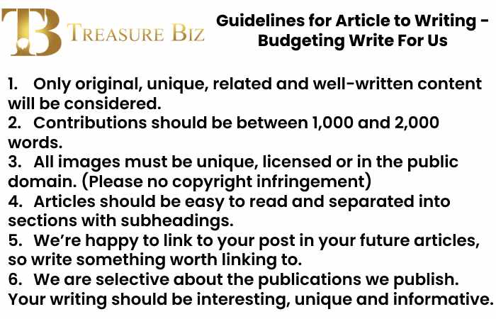 Guidelines for Article to Writing - Budgeting Write For Us