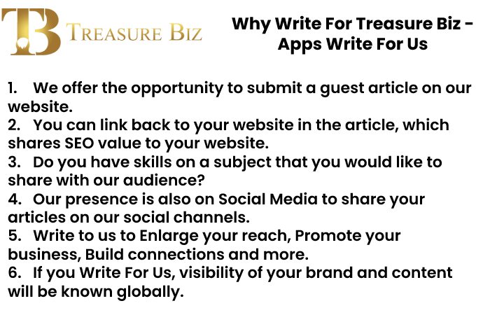 Why Write For Treasure Biz - Apps Write For Us