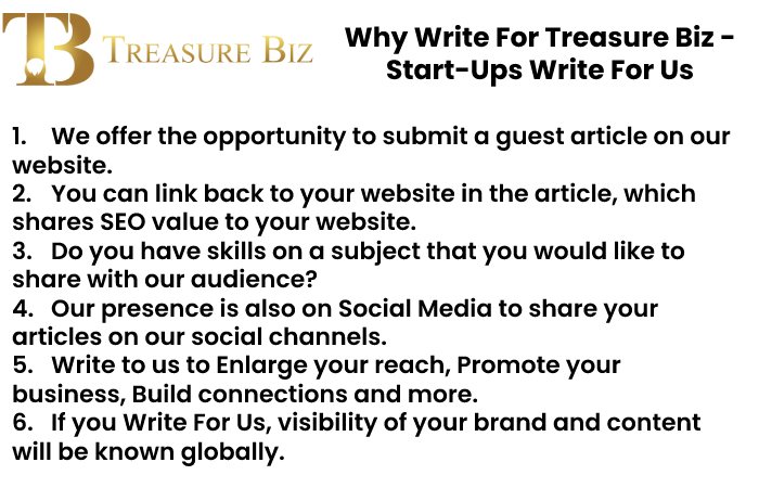 Why Write For Treasure Biz - Start-Ups Write For Us